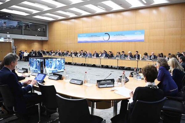 사진은 지난해 5월에 프랑스 파리에서 열린 'OECD 각료이사회 세션2' 회의장 모습 (사진=산업통상부)